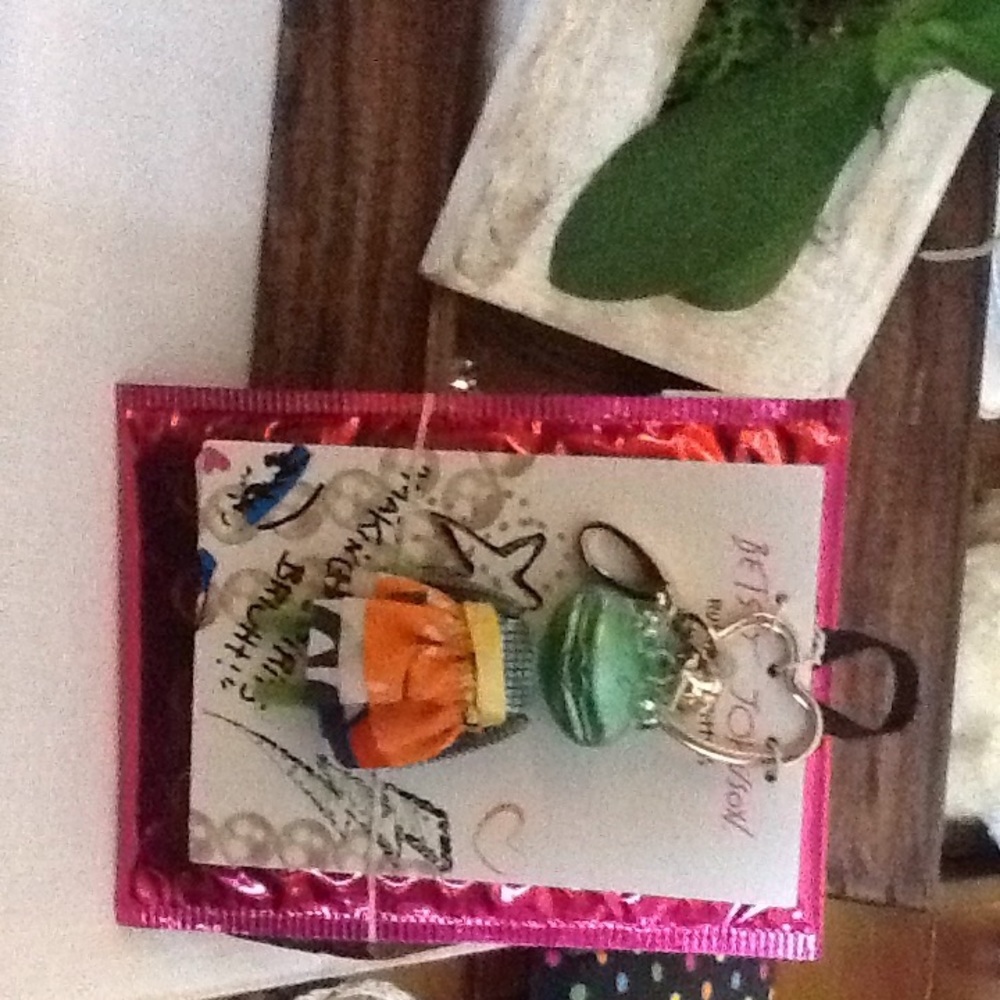 NWT Betsey Johnson Purse Charm or Key Chain Frog